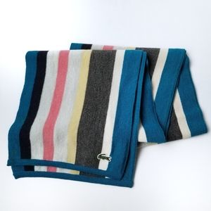 Lacoste | Colour Block Stripe Wool Scarf